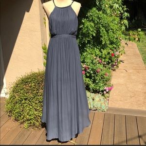 free people halter caged side backless dress